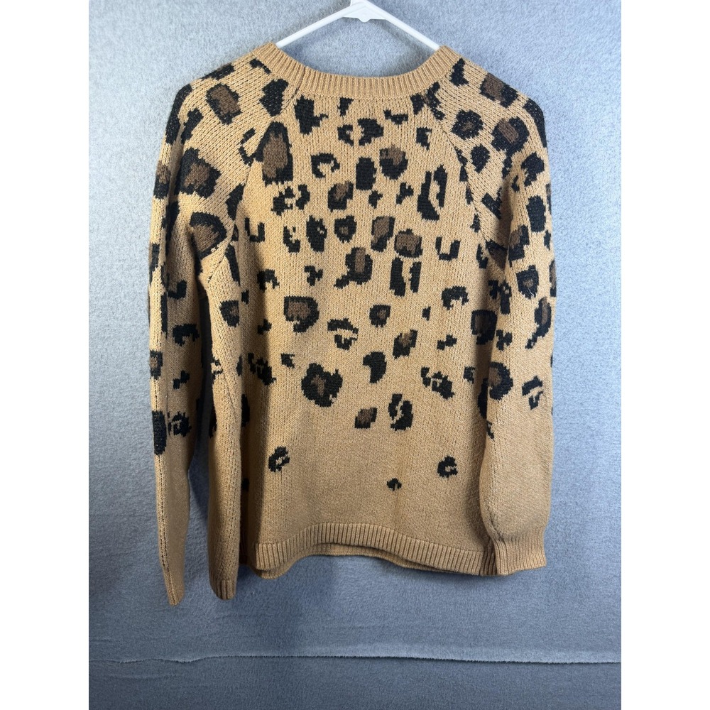 Isabel Maternity By Ingrid & Isabel Sweater Womens M Brown Leopard Knit Pullover - Picture 8 of 9